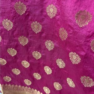 Pink and Gold Patterned Fabric
